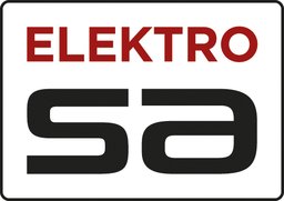 Logo Elektro sa in schwarz und rot 